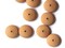 20 17mm x 6mm Beige Vintage Plastic Saucer Beads Flat Round Beads Loose Matte Plastic Beads